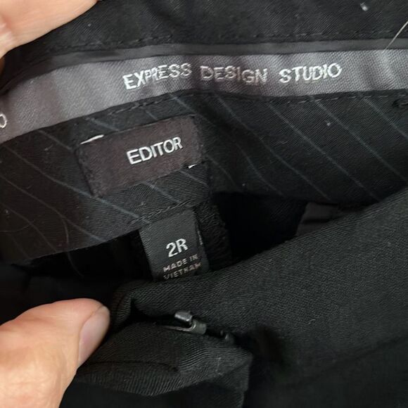 Express black wide leg trousers size 2R - Picture 3 of 5